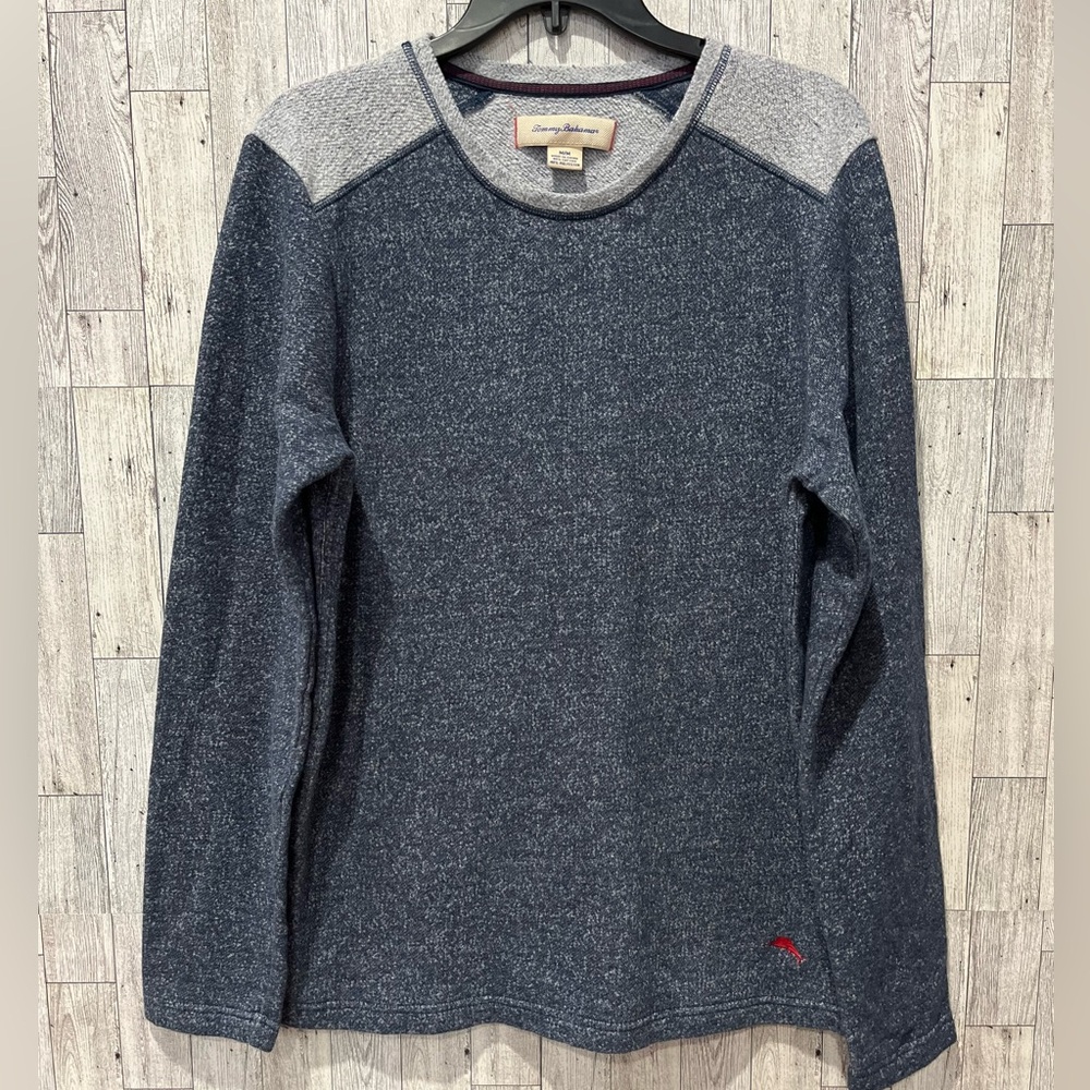 Tommy Bahama Fleece Sweatshirt Men's Medium Crew Neck Pullover Cotton Blend